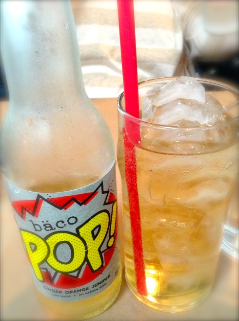 Baco's own soda pop - this one is ginger orange
