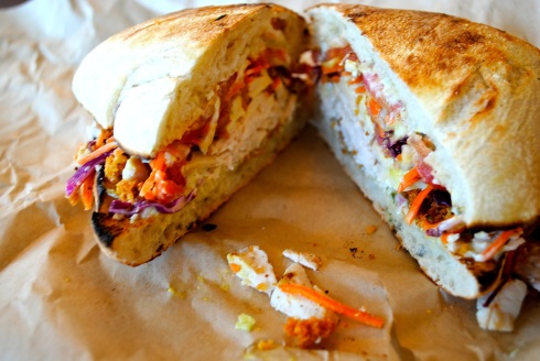The "Not So Fried" Chicken Sandwich at Mendocino Farms || on www.dianderthal.com :: #losangeles #restaurants #sandwich #LA